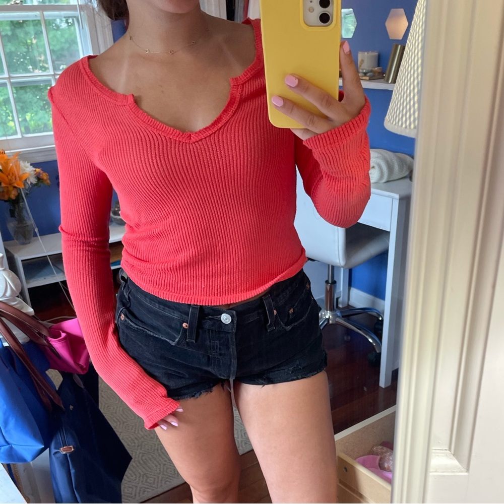 Urban outfitters, red long sleeve sweater.